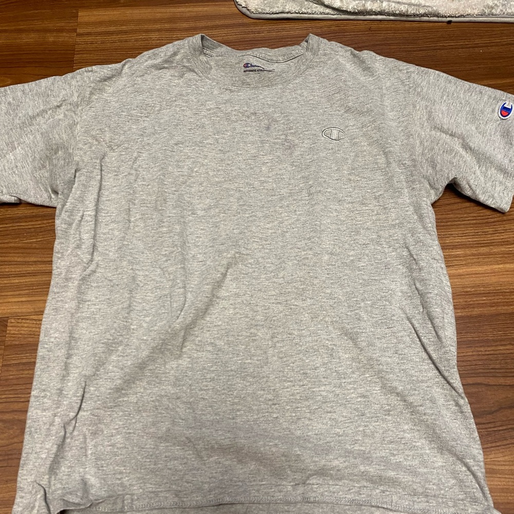 gray champion t shirt